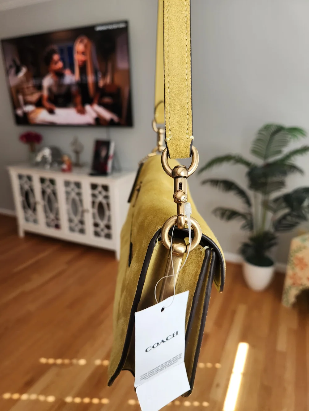 COACH SOFT TABBY 26 rare Color light Citron Shoulder Bag NO CROSSBODY STRAP
